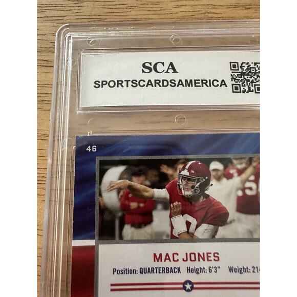 2021 Leaf All American Rookie Mac Jones #46 SCA 10 Gem Mint Alabama Football - Picture 4 of 6